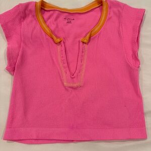 Urban outfitters out from under go for gold top pink and orange M/L